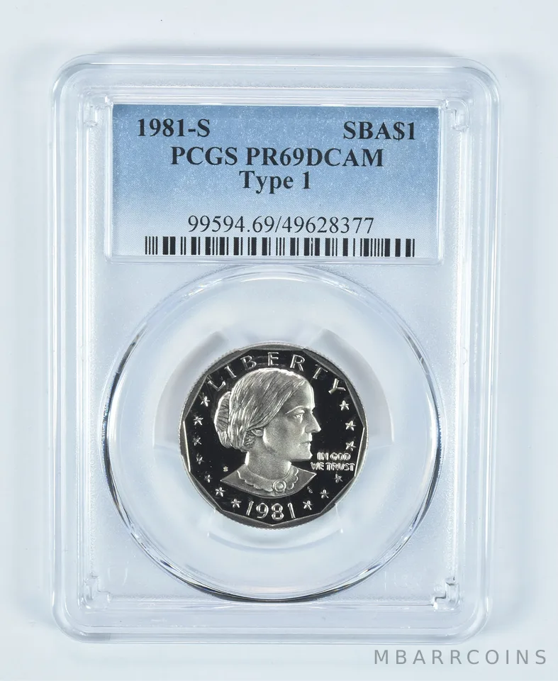 1981-S Susan B Anthony $1 Type 1 PR69 DCAM PCGS Blue Label
