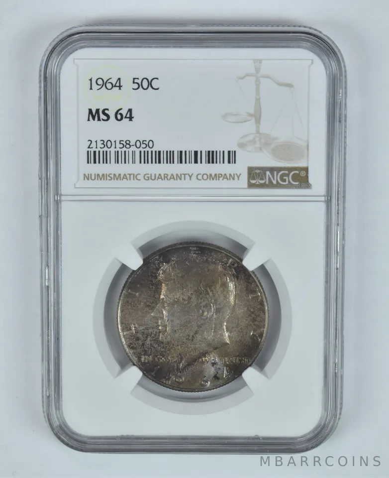 MS64 1964 Kennedy Half Dollar NGC Beautiful Tone *3755