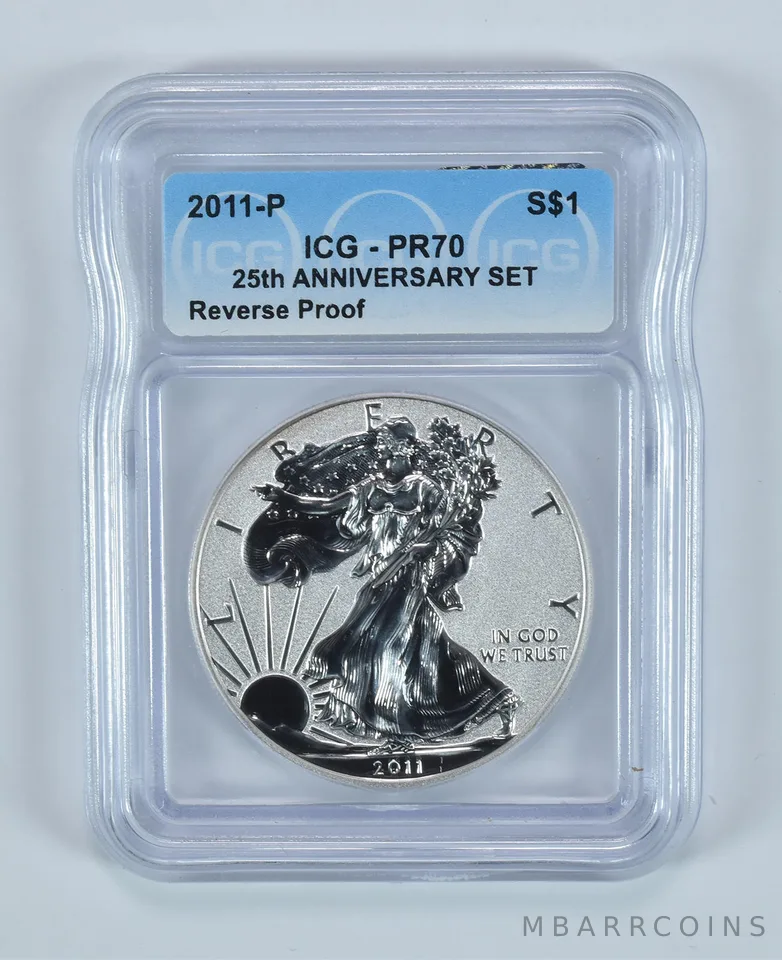 2011-P American Silver Eagle Anniversary Set Reverse Proof PR70 ICG