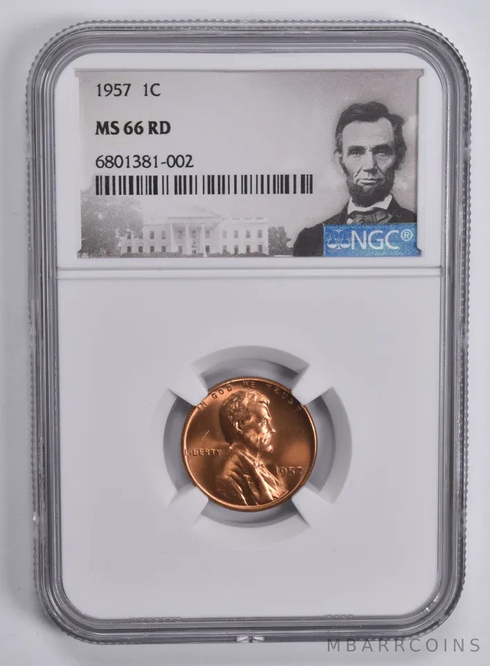 1957 Lincoln Wheat Cent MS66 RD NGC Special Label