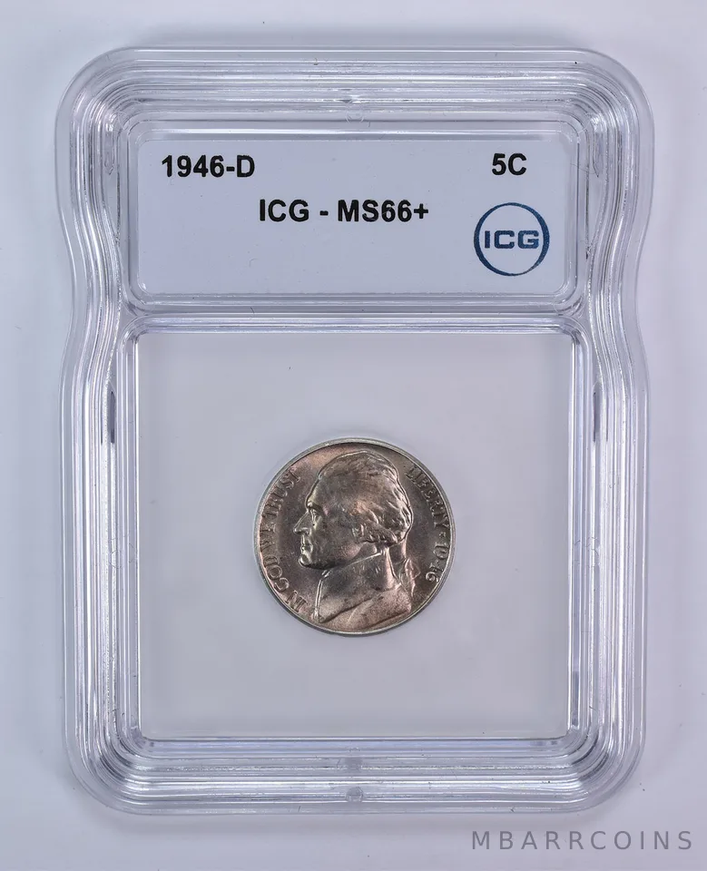 1946-D Jefferson Nickel MS66+ ICG