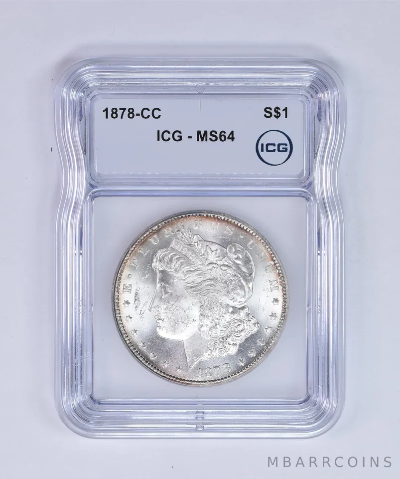 1878-CC Morgan Silver Dollar MS64 ICG Peripheral Tone *8009
