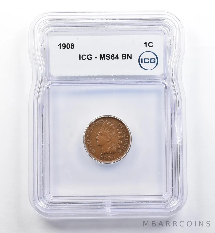 1908 Indian Head Cent MS64 BN ICG *0104