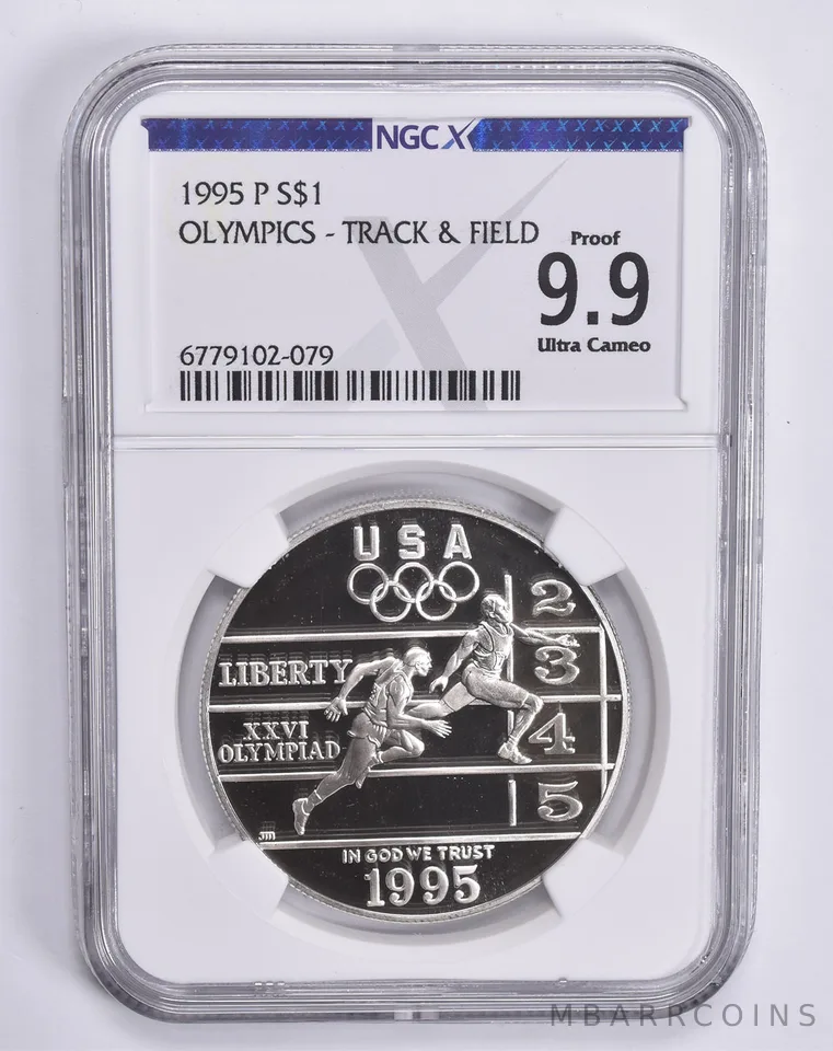 1995-P Olympic Track & Field Commemorative Dollar Proof 9.9 UCam NGC NGCX