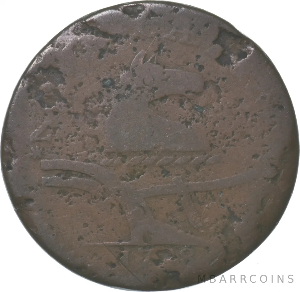 1788 United States Pre-Federal New Jersey Cent M.67/U W5510 *8296