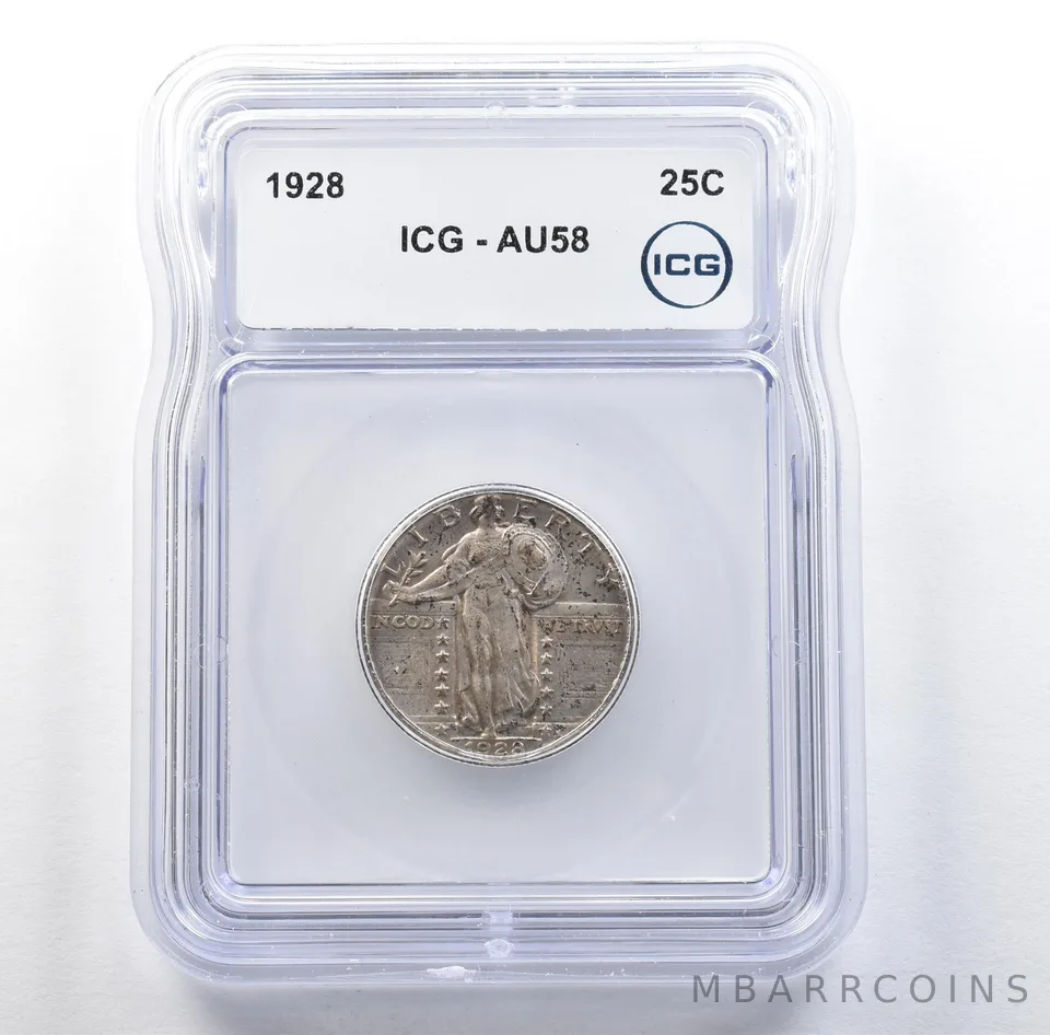 1928 Standing Liberty Quarter AU58 ICG *3084