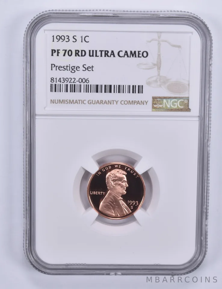 1993-S Lincoln Memorial Cent Prestige Set PF70 UCAM NGC Brown Label