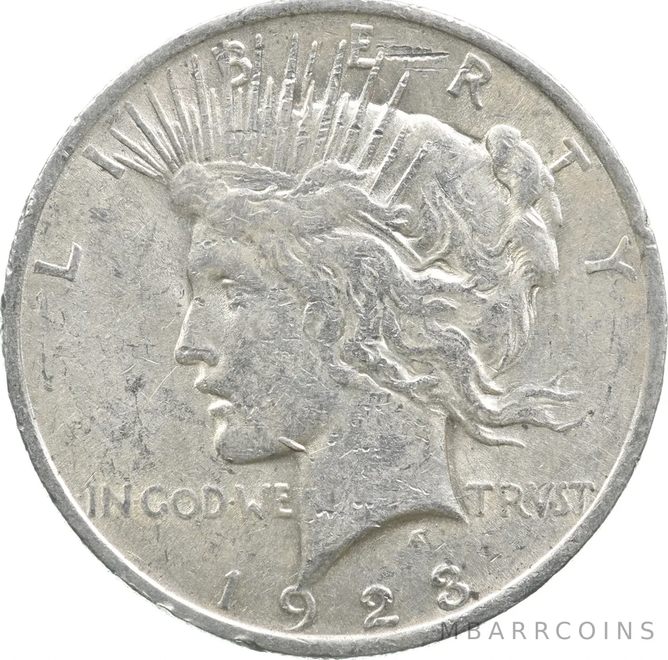 1923 Peace Silver Dollar VAM1-A Whisker Jaw *3511