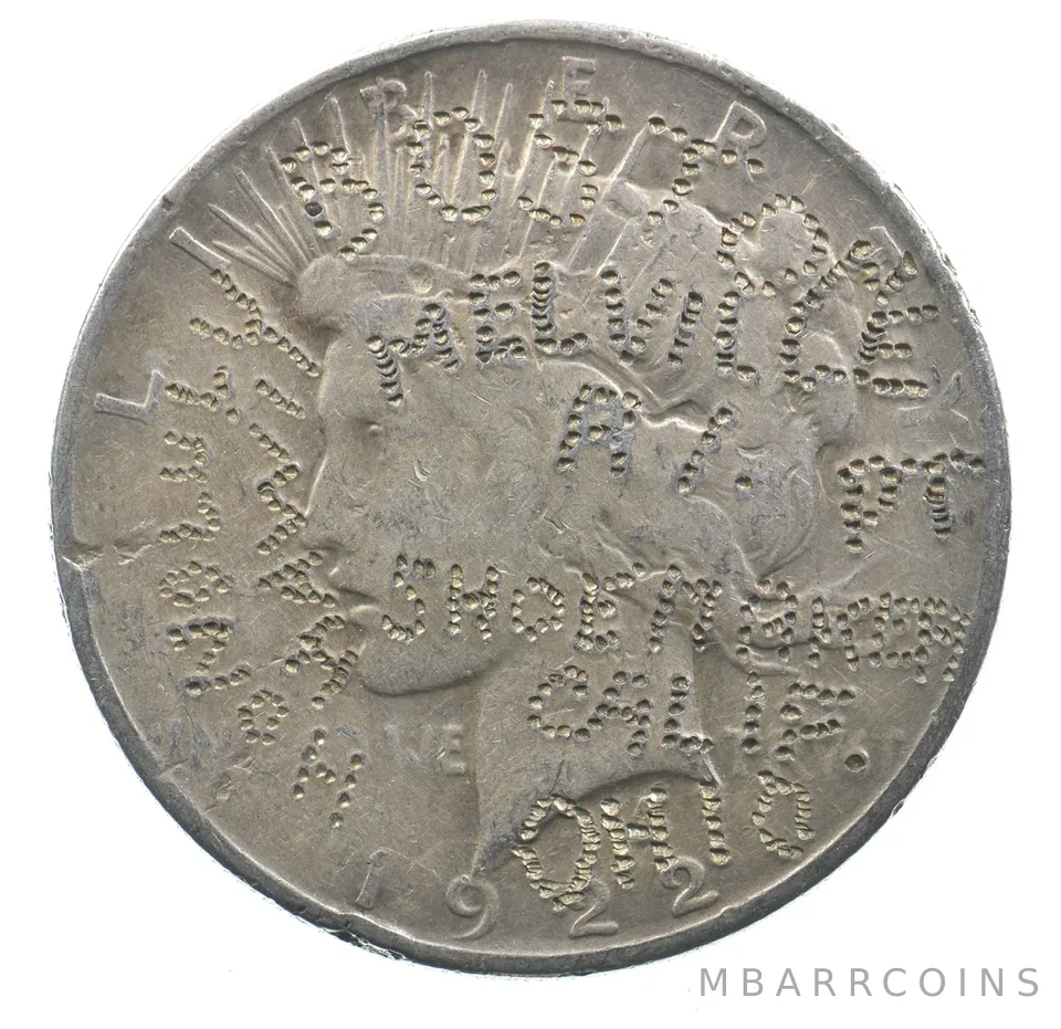 1922 Peace Silver Dollar State Love Token *7289