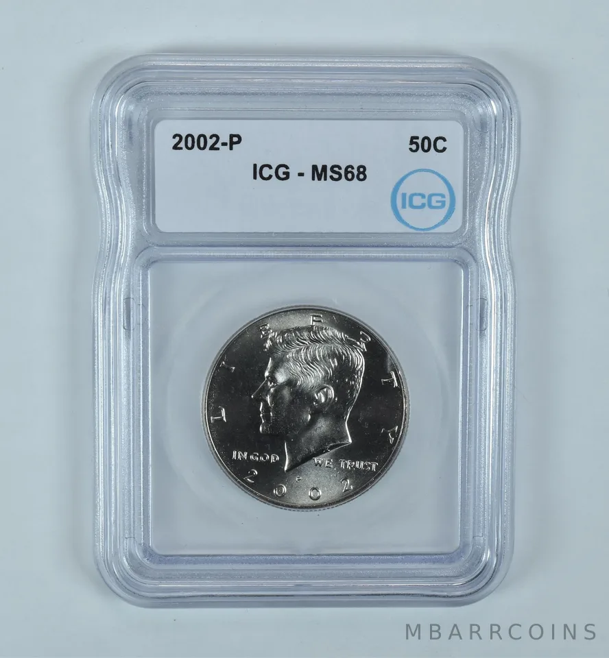 2002-P Kennedy Half Dollar MS68 ICG