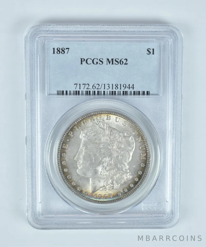 MS62 1887 Morgan Silver Dollar PCGS Beautifully Toned *2005