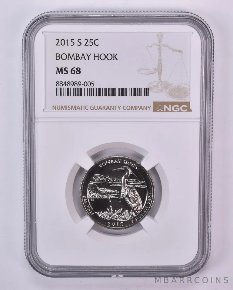 2015-S Washington Quarter ATB Bombay Hook MS68 NGC