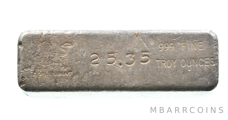 25.35 Troy Oz Silver Bar Doyle Mint *2597