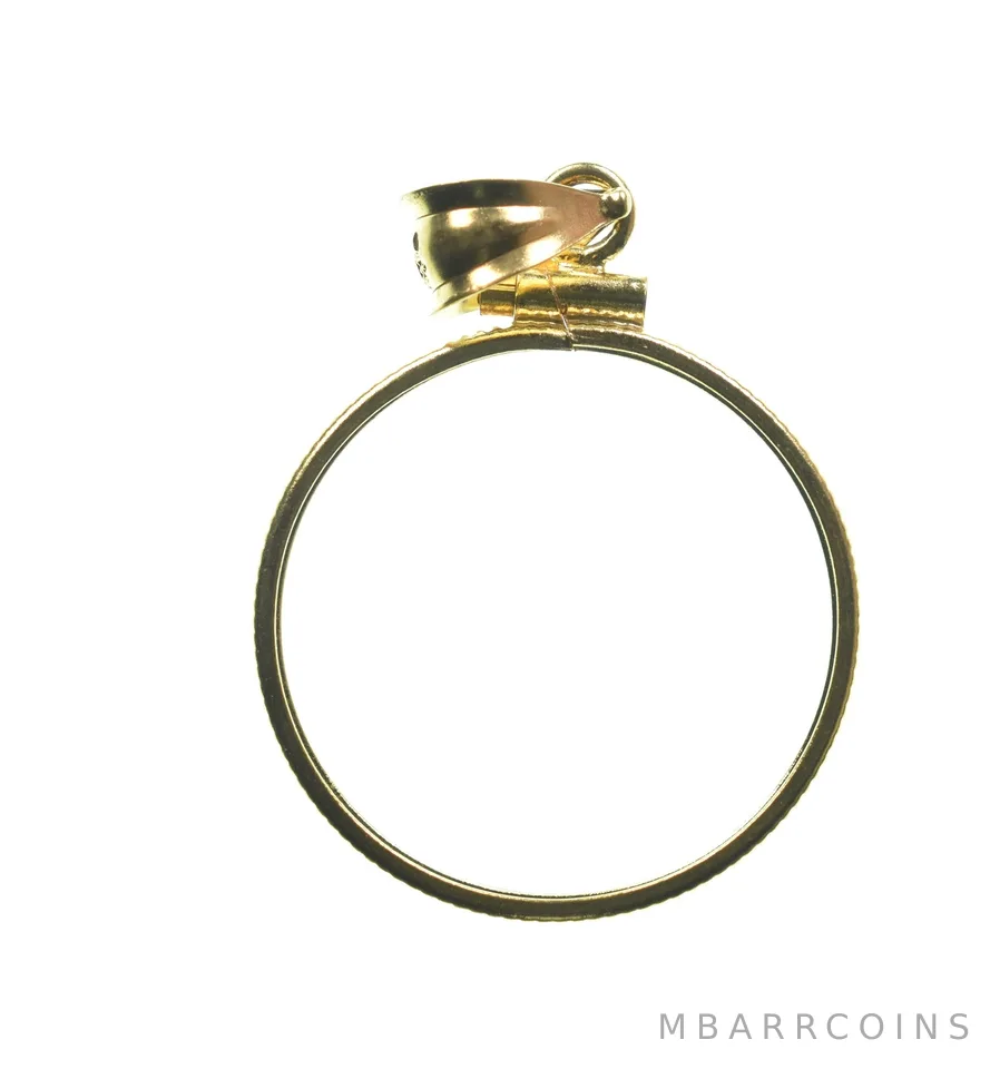 14K 21.2mm Gold Filled US Nickel Coin Bezel Pendant Frame Edge *1325
