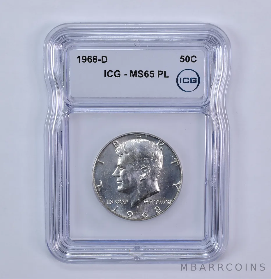 1968-D Kennedy Half Dollar MS65 PL ICG