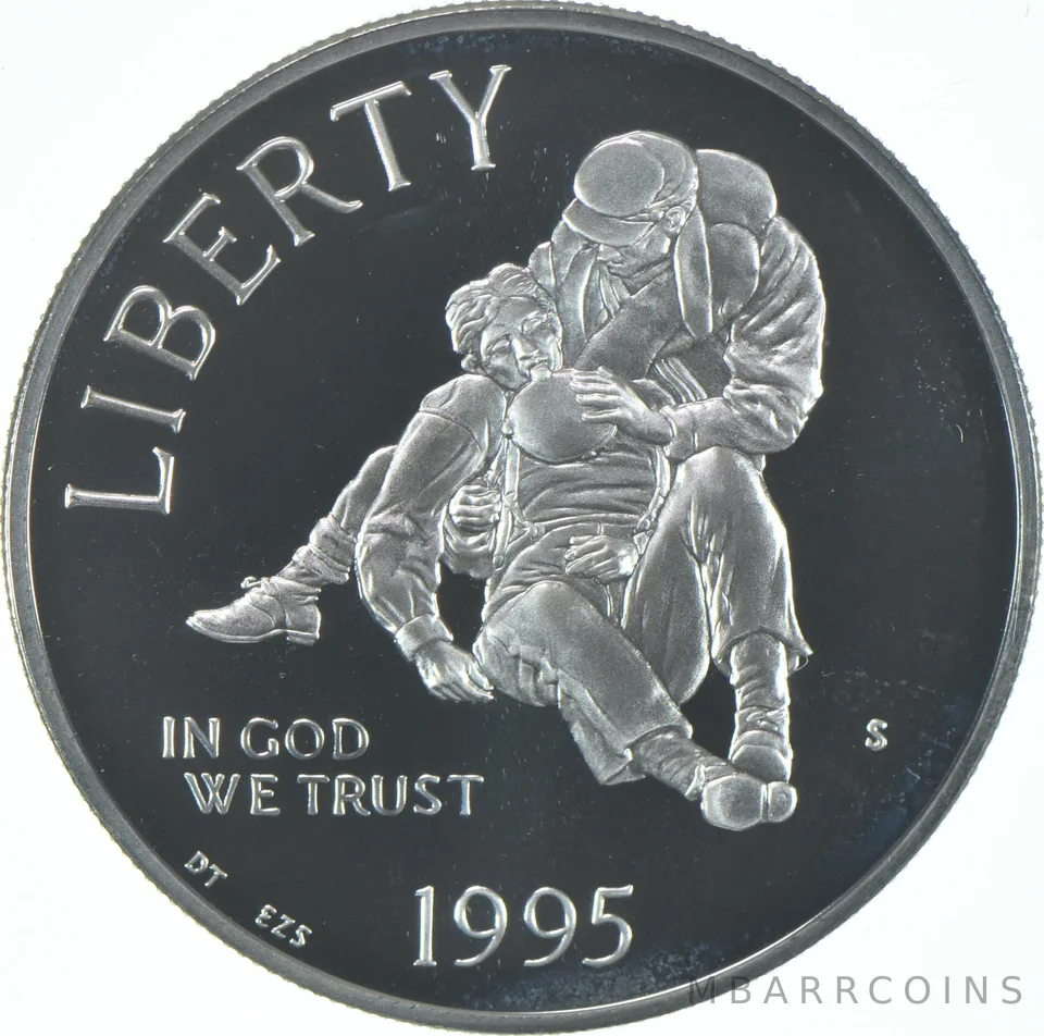 1995-S Proof Civil War Commemorative Silver Dollar $1