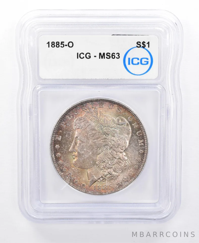 1885-O Morgan Silver Dollar MS63 ICG Beautiful Tone *8725