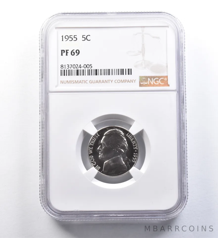 1955 Jefferson Nickel PF69 NGC Great Contrast - Looks Cam *6003