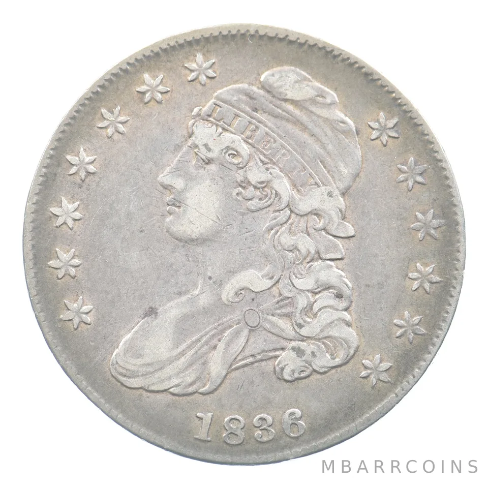 1836 Capped Bust Half Dollar O-107 EDS R4 a5036