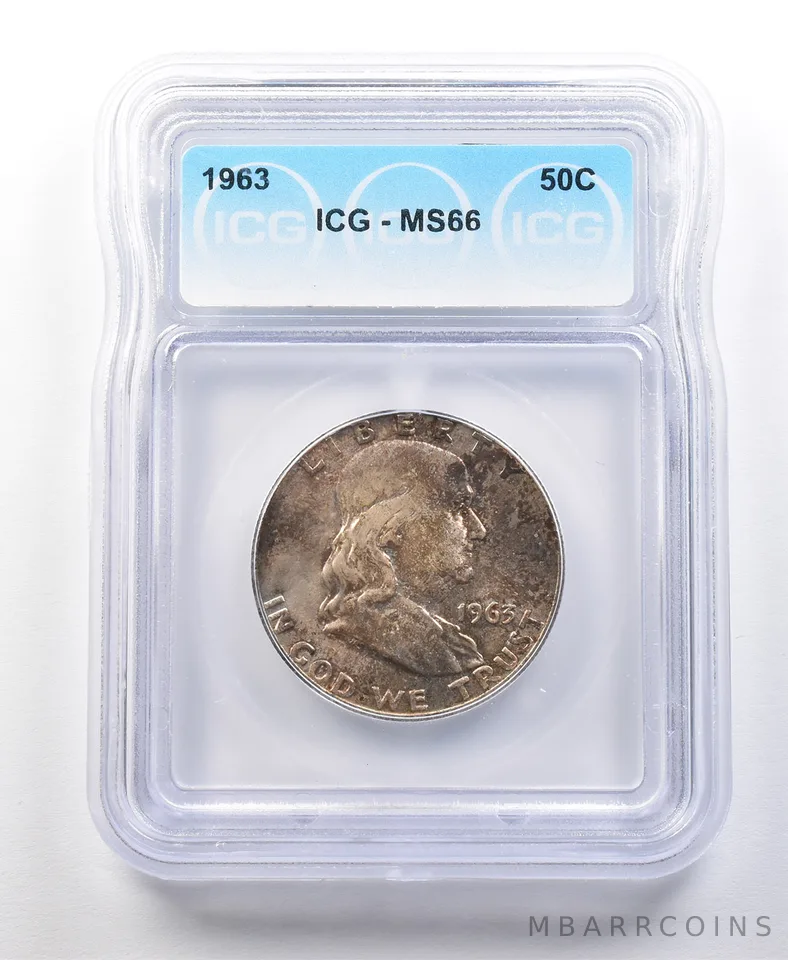 1963 Franklin Half Dollar MS66 ICG *0058