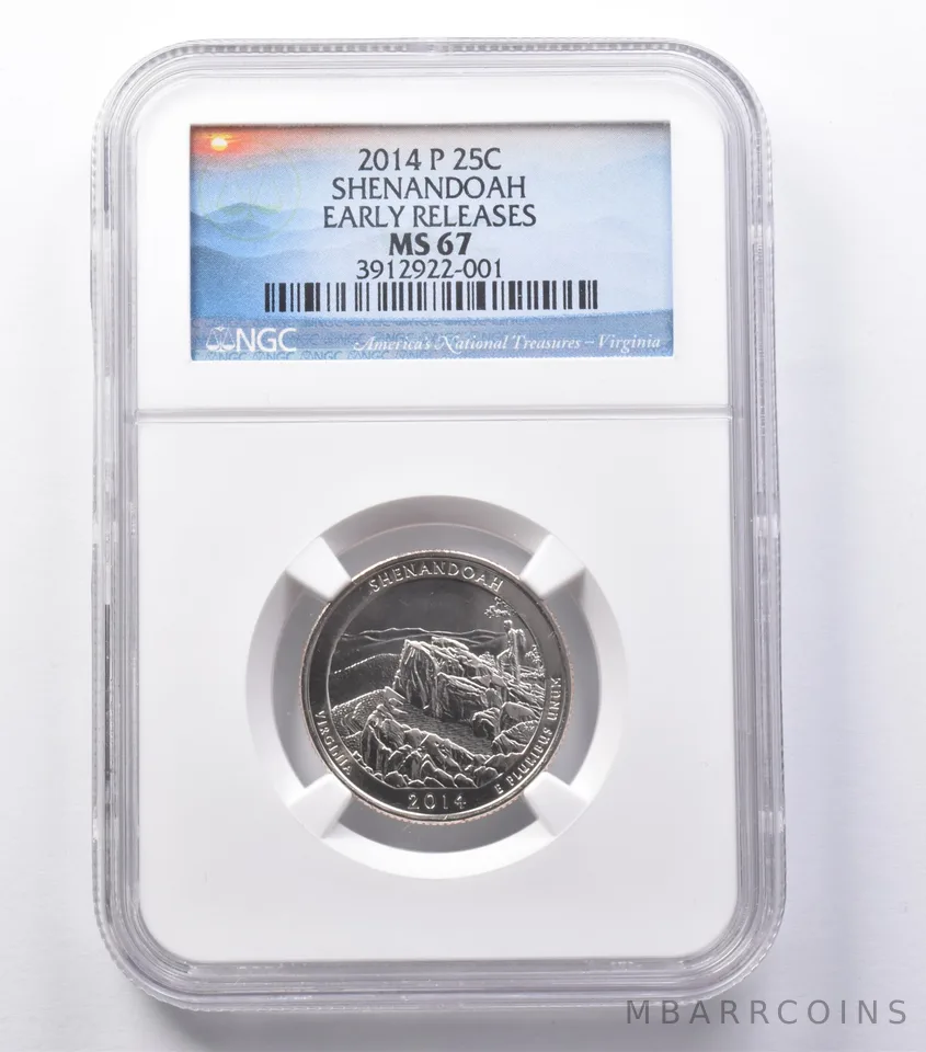 MS67 2014-P Washington Quarter Shenandoah Early Releases NGC a5362
