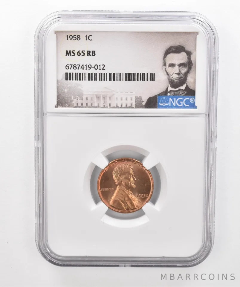1958 Lincoln Wheat Cent MS65 RB NGC Beautiful Tone *2970