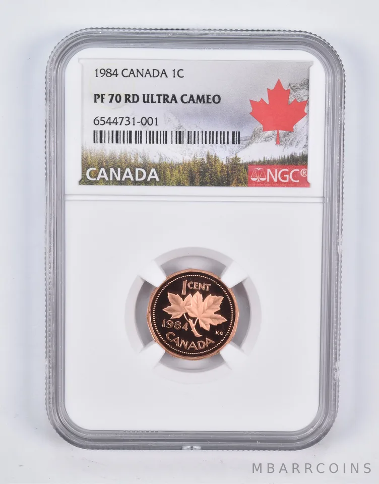 PF70 RD UCAM 1984 Canada 1 Cent NGC *2255