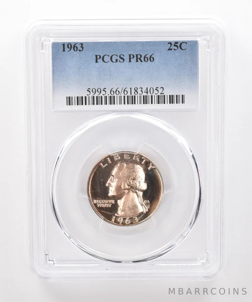 1963 Washington Quarter PR66 PCGS Beautiful Tone *1909