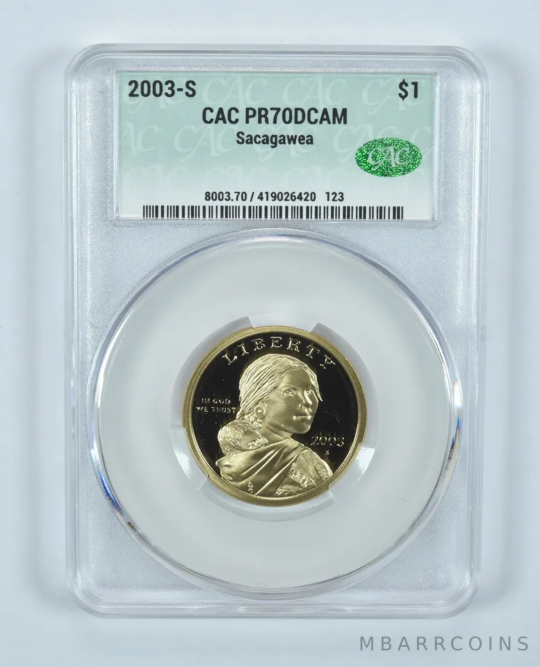 2003-S Sacagawea $1 PR70 DCAM CAC CACg