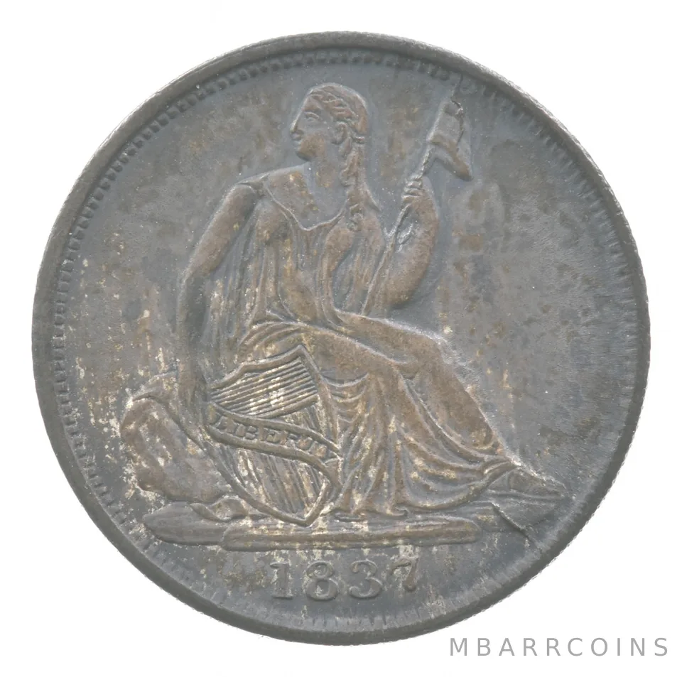 1837 Seated Liberty Half Dime a7819