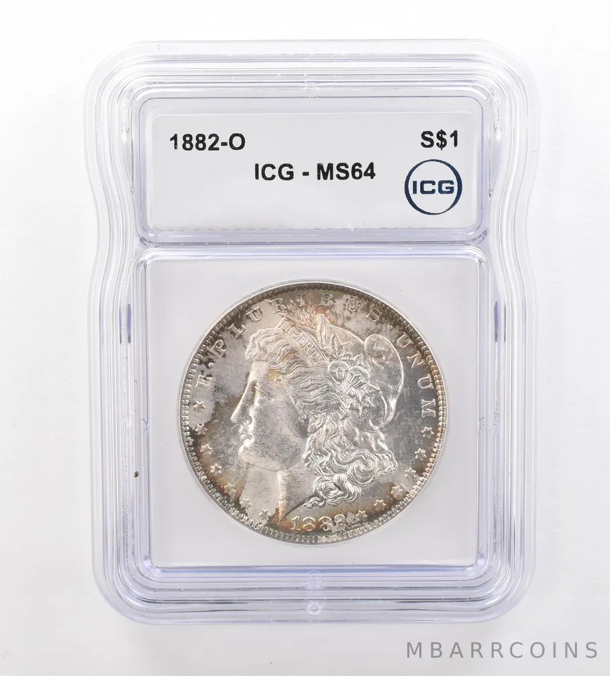 1882-O Morgan Silver Dollar MS64 ICG Beautiful Tone *7518