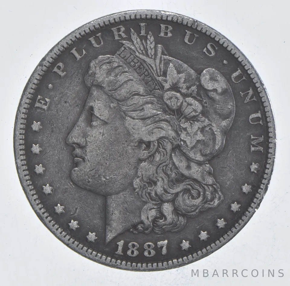 Early - 1887 Morgan Silver Dollar - 90% US Coin *025