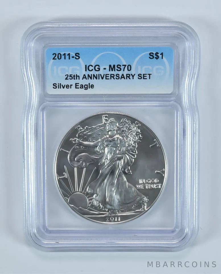 2011-S American Silver Eagle Anniversary Set MS70 ICG