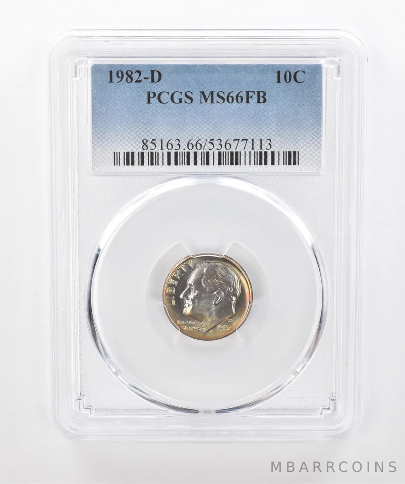 1982-D Roosevelt Dime MS66 FB PCGS Beautiful Tone *1330