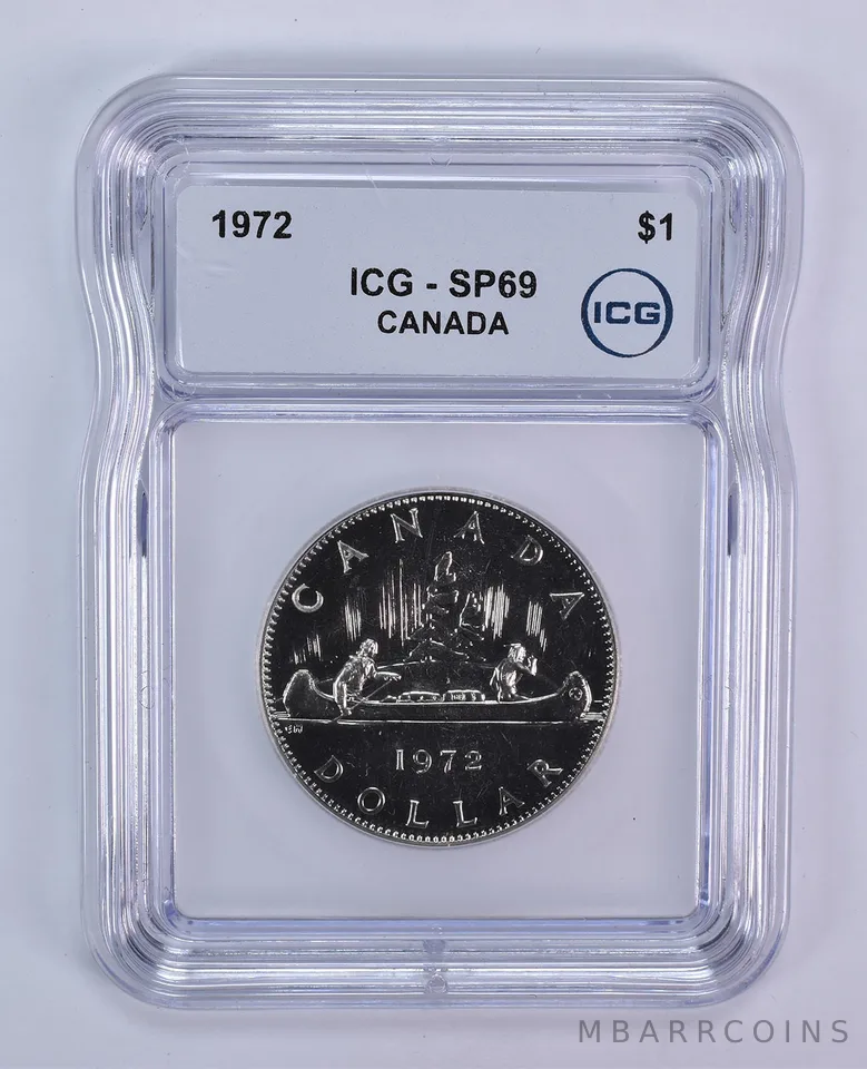 1972 Canada 1 Dollar Voyageurs SP69 ICG