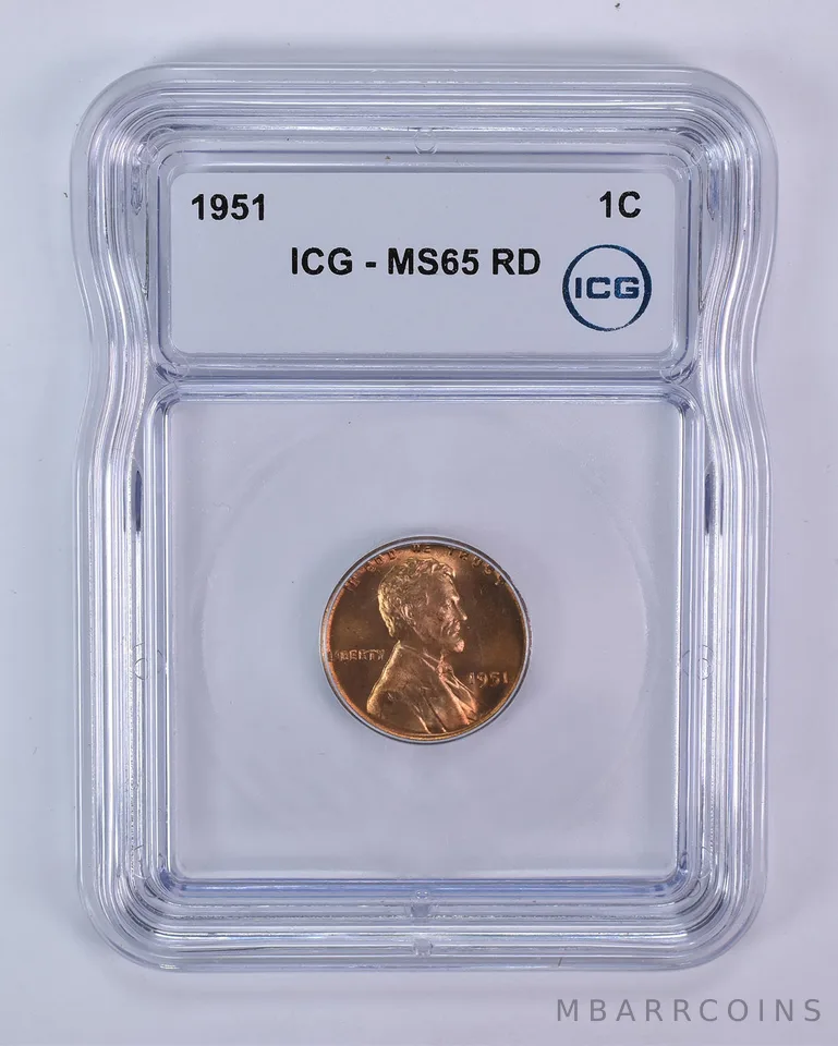 1951 Lincoln Wheat Cent MS65 RD ICG