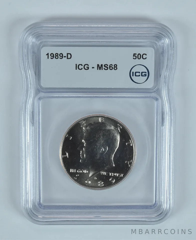 1989-D Kennedy Half Dollar MS68 ICG