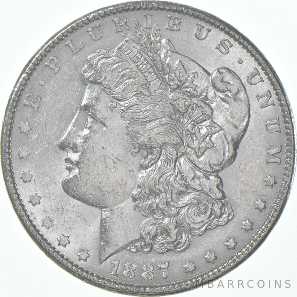 AU+ 1887 (P) Morgan Silver Dollar (1 coin)