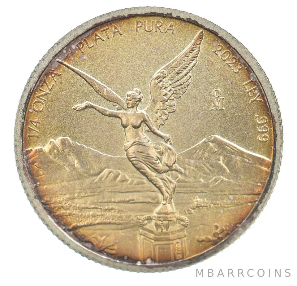 2023 Mo Mexico 1/4 Onza Silver Libertad Beautiful Tone *3098