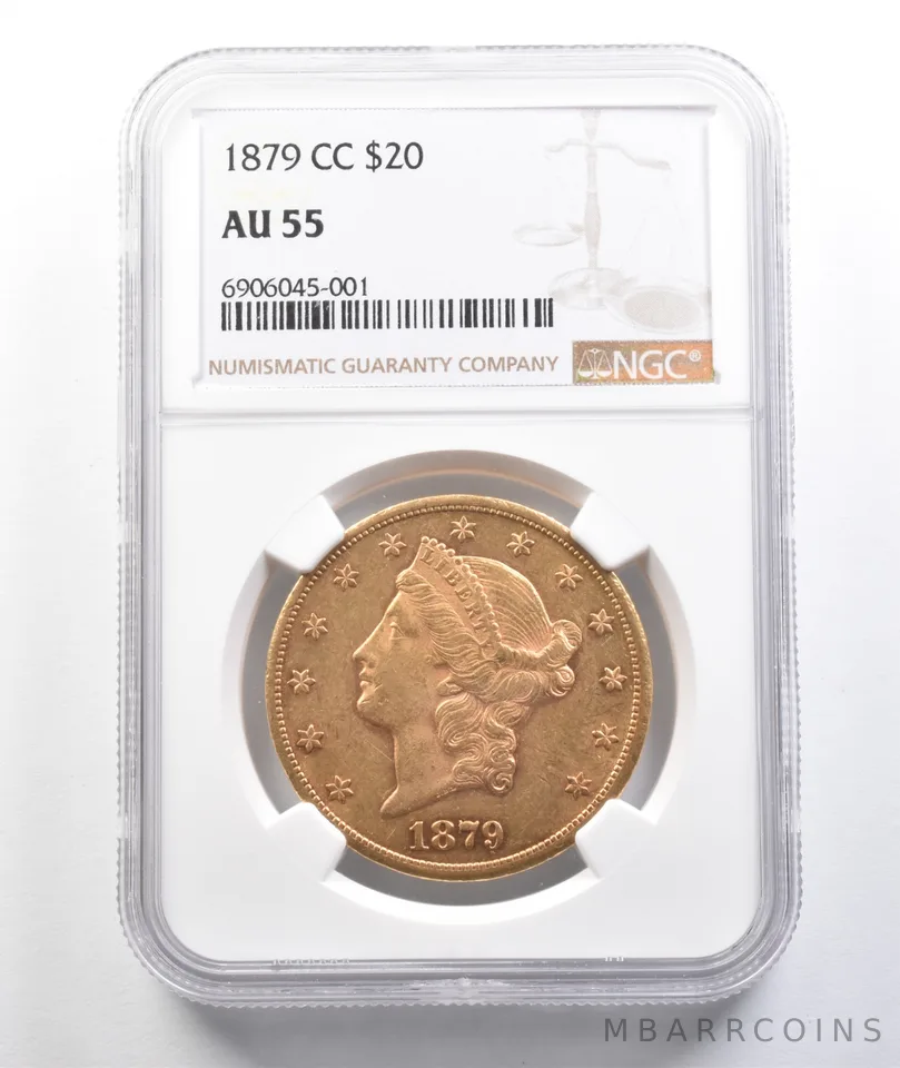 1879-CC $20 Liberty Head Gold Double Eagle AU55 NGC *5597
