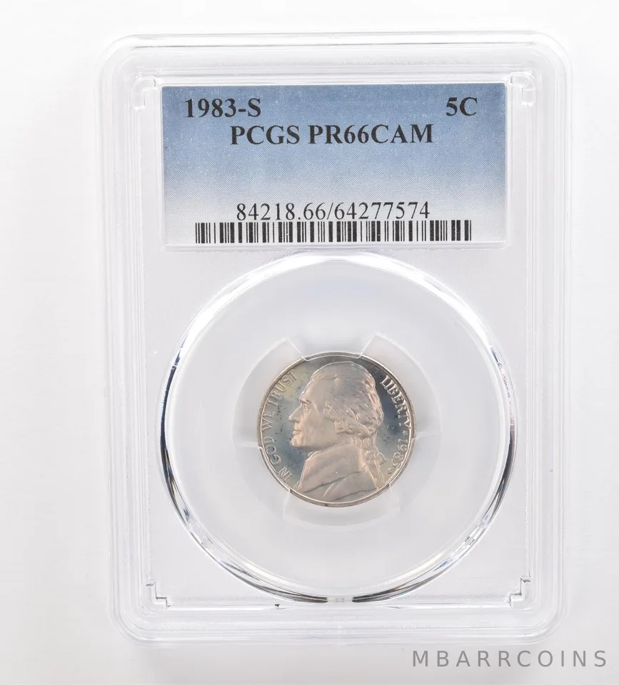 1983-S Jefferson Nickel PR66 CAM PCGS Beautiful Tone *3286