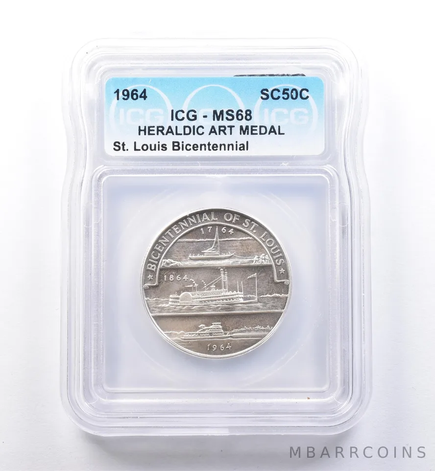 1964 So Called Half Dollar St Louis Bicentennial MS68 ICG *8447