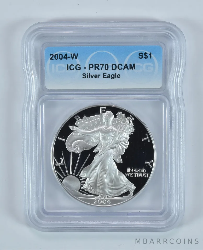 2004-W American Silver Eagle PR70 DCAM ICG