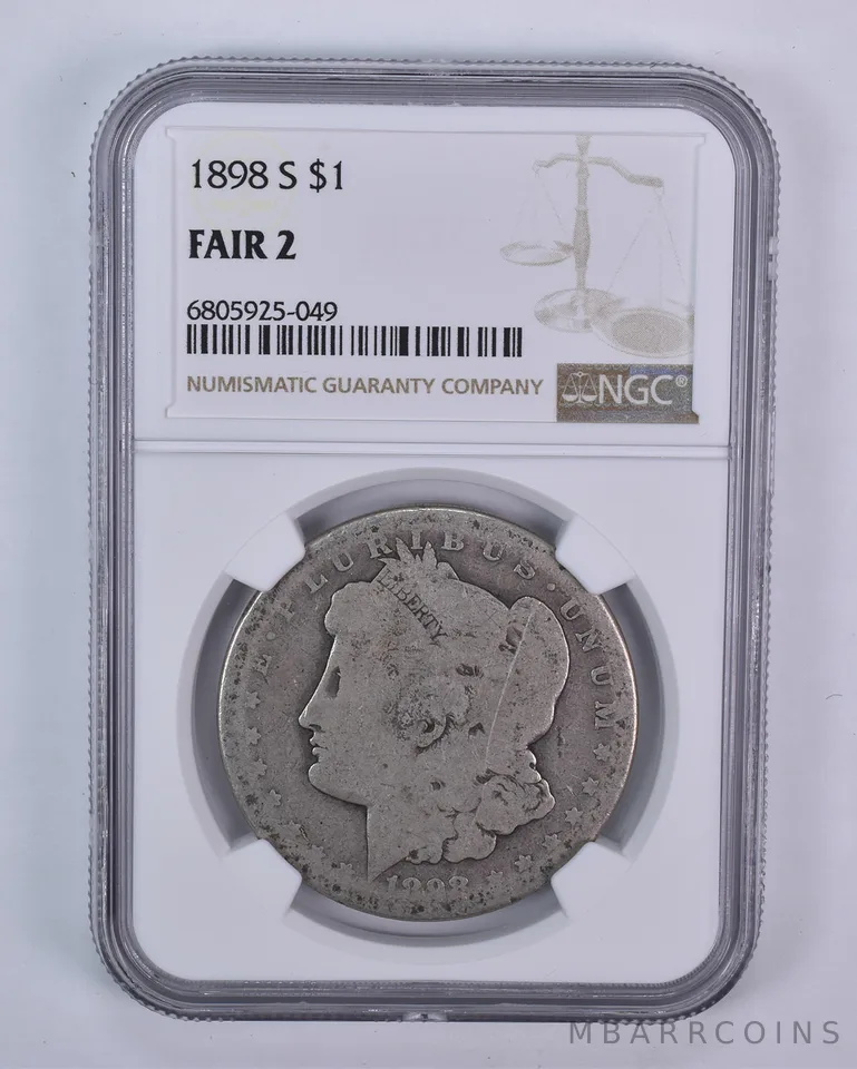 1898-S Morgan Silver Dollar Fair 2 NGC Lowball