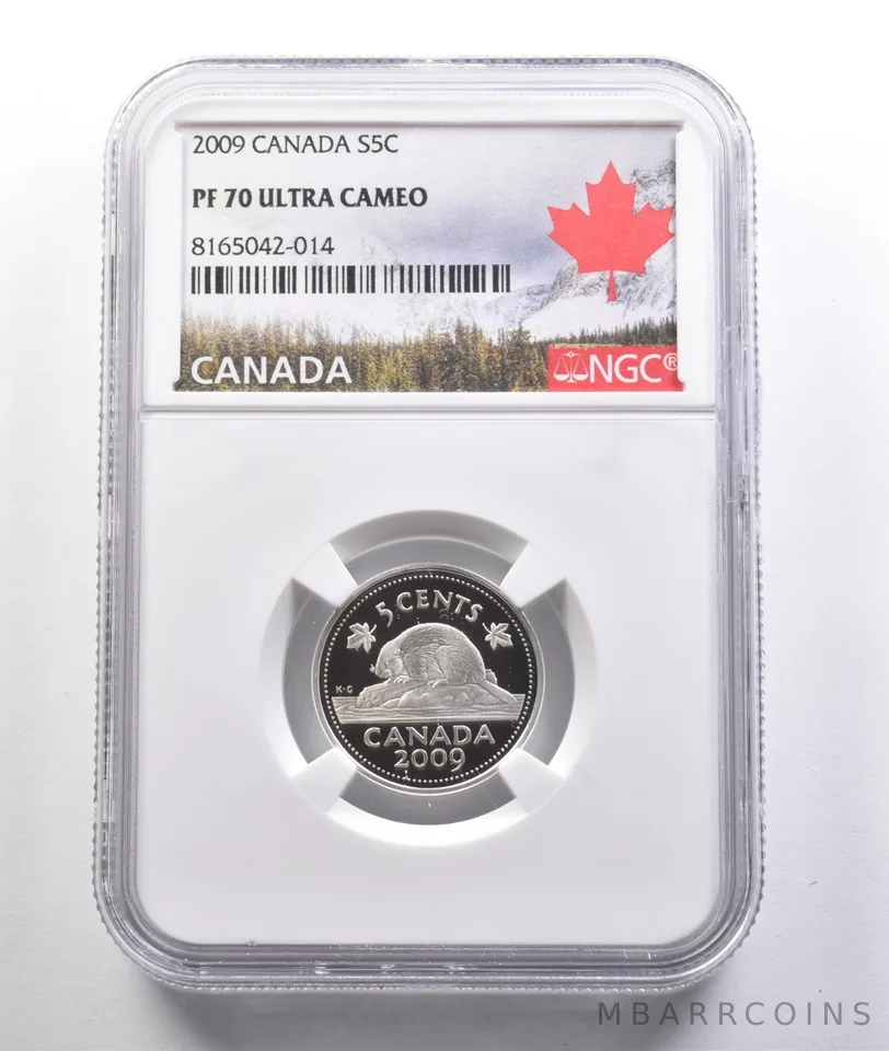 2009 Canada 5 Cents Silver PF70 UCAM NGC a6883