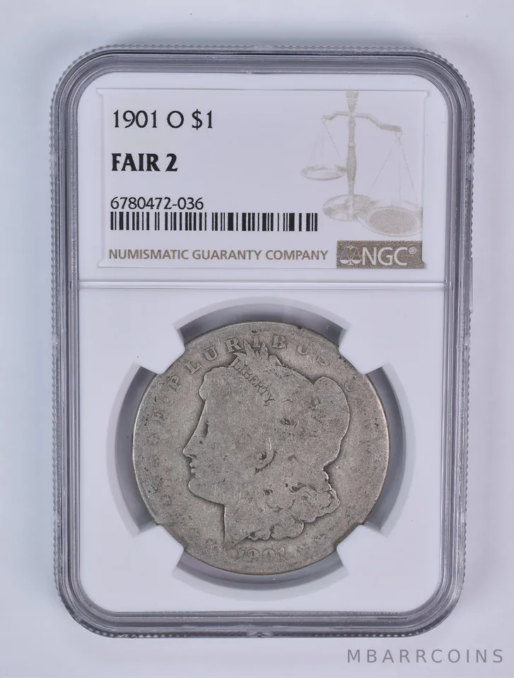 1901-O Morgan Silver Dollar Fair 2 NGC Lowball