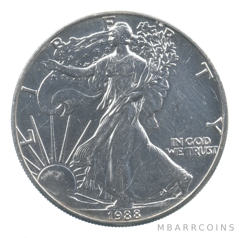 Better Date 1988 American Silver Eagle 1 Troy Oz .999 Fine Silver *900