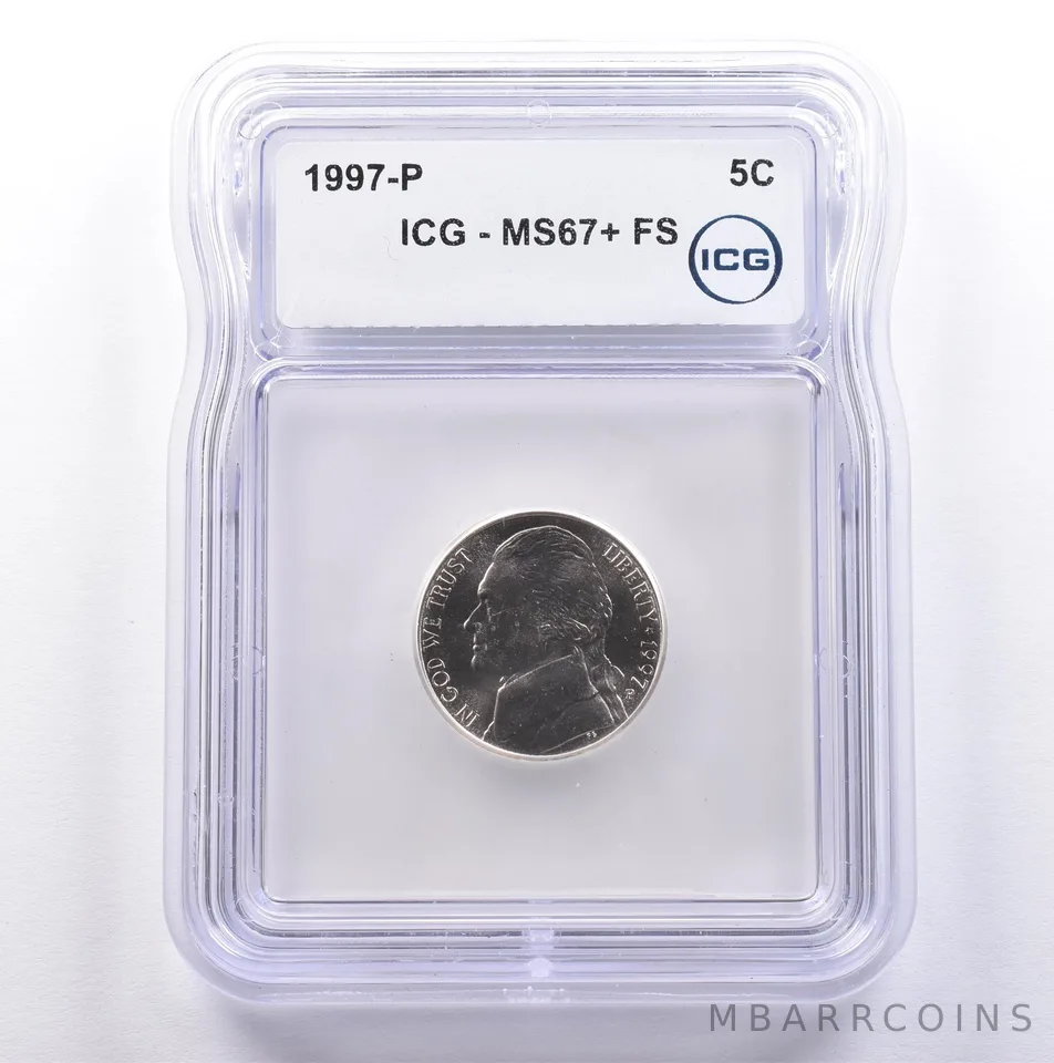 1997-P Jefferson Nickel MS67+ FS ICG *9136