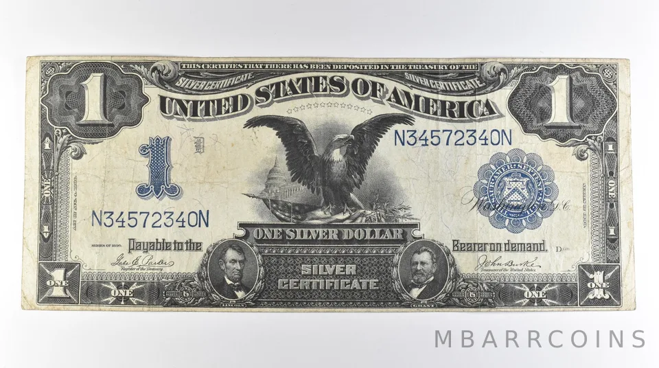 1899 $1 United States Black Eagle Silver Certificate Large Note FR#232 *0750