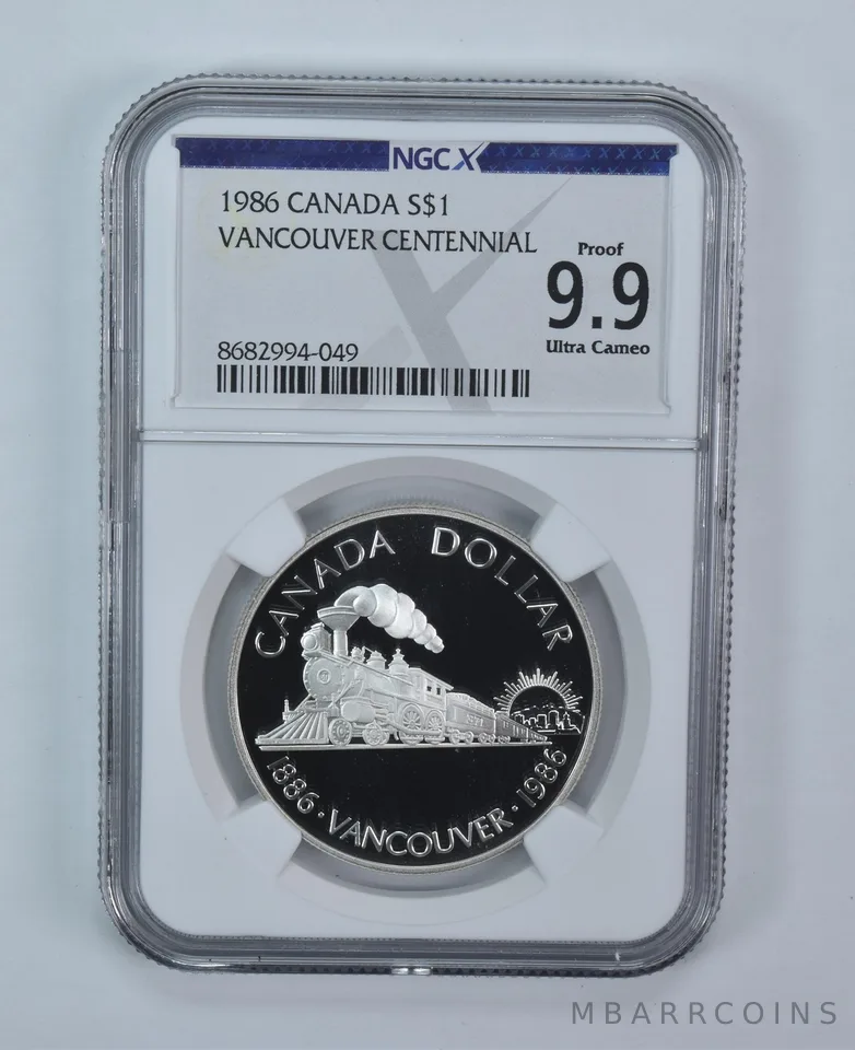 1986 Canada 1 Dollar Silver Vancouver Centennial Proof 9.9 UCAM NGC X NGCX